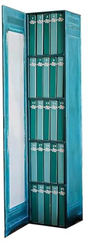 Mini Book Advent Calendar for Hanging, Literary Countdown Calendar with 24 Miniature Books, Christmas Decoration for Book Lovers, for Readers and Decoration Lovers (Blue)