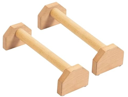 Poids Musculation Paire de supports pompes en bois, barres parallèles, for poirier, aides à l'exercice, entraîneurs massif(30cm-2Pcs)
