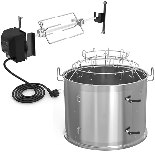 Onlyfire Sistema di Cottura Centrale per Griglia a Carbone Weber da 47 cm & Girarrosto per Barbecue for Weber WSM 47 cm Bundle