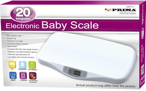 Electronic 20kg Baby Scale - Suitable for Baby, Infant, Toddler Body Weighing | Used To Weigh Pets | Digital Scale Ideal For Bathrooms - Instant Newborn Baby Health Check