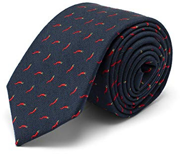 BRERA 67 Cravatta Uomo Elegante in Lana e Seta Blu Cornetto | Cravattino per Completo 148x8 | Cravatte Slim per Vestito da Cerimonia e per Abiti da Lavoro