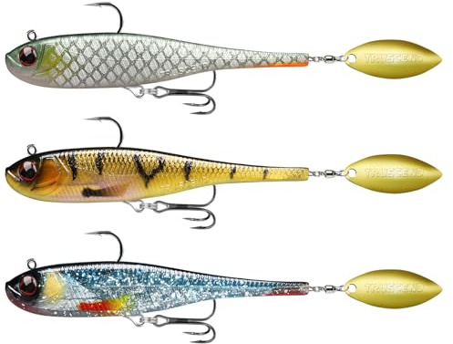 TRUSCEND Angeln Köder Set mit Tackle Box für Hecht, Zander, Forelle, Barsch, Angelzubehör einschließlich Gummifische, Oberflächenköder, Spinner, Popper, Jigs Head für Süßwasser-Salzwasser-Fischen