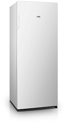 HADEN 55cm Freestanding Larder Fridge - 242L Upright Fridge - Reversible Door - Crisper Drawer - 4 Glass Shelfs - Mechanical Temperature Control - LED Light