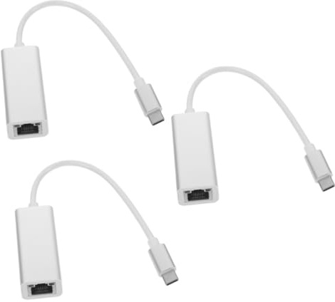 Uonlytech 3pcs Gigabit Ethernet Network Adapter USB Type-c Network Converter for Laptop Computer Accessory