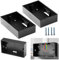 2 Gang Surface Mount Back Box Pattress 2Pcs, Pattress Box, 146 x 86 x 35mm Durable Electrical & Network Faceplate Mounting Solution (black)