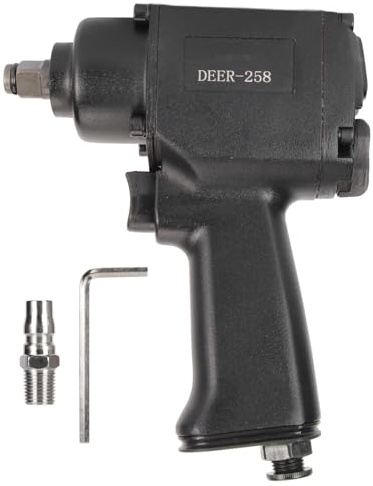 ViaGasaFamido Llave de Impacto Neumática de 1/2 pulg., Pistola de Impacto Neumática de 880 Ft Lb, Torsión para Romper Tuercas con Mecanismo de Impacto de Doble Martillo, Regulador de 5