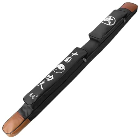 Kinesiskt kung fu svärd Kampsportssvärdsväska Flerfärgad Flera Lager(Black,Single layer)