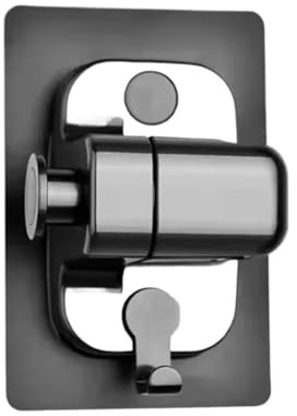 Support de pomme de douche, Support mural for pommeau de douche orientable à 360°, finition nickel brossé chromé(Brushed Nickel)