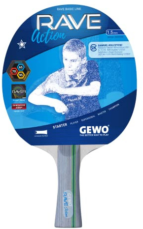 GEWO Rave Action konkav bordtennisbricka, ljusgrå, one size