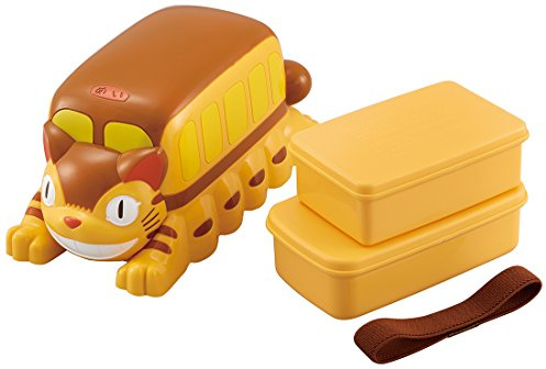 SKATER My Neighbor Totoro/Bus Type 2-Stage Lunch Box/Cat Bus - Yellow, 250ml, Airtight, Bento-Style, Disney Theme