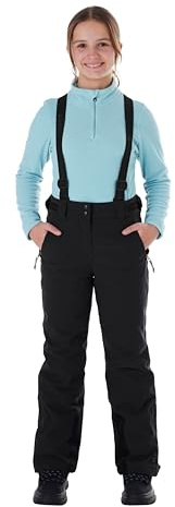 killtec Skidbyxor/funktionella byxor för flickor med dragkedja KSW 77 GRLS SKI PNTS, svart, 116, 37258-000