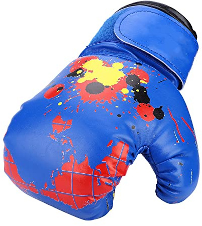 Kids Boxing Gloves, PU Leather Children Boxing Gloves Punch Training Fight Mitts Kickboxing Gloves for 2-11 Years Old Girls Boys(Blue)