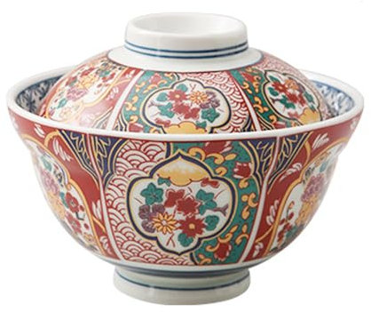 Pevfeciy Bol À Soupe En CéRamique Avec Couvercle Bol À Ramen 700 ml grands Bols Vaisselle Japonais Motif de pivoine, magnifique Bols accessoire de table