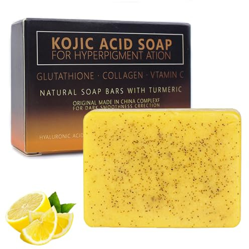 100g Turmeric Soap,Savon Curcuma Savon Acide Kojique,Savon Antibactérien Savon Anti Tache Savon Brightskin,Savon Curcuma Visage et Corps Savon Curcuma Visage pour Tache,Contre Les Taches Peau Noire