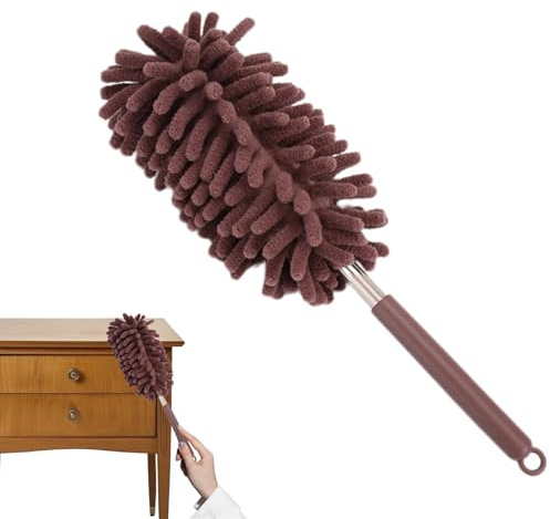 Dépoussiéreur de toile d'araignée domestique | Plumeau en microfibre – Brosse de nettoyage haute portée, dépoussiérant de meubles, brosse à épousseter multifonction, outil de nettoyage de voiture, de