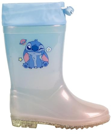 Stivali da pioggia Stitch in PVC per bambini Scarpe impermeabili ufficiali, comode e resistenti - Stivali pioggia Stich Design unico e licenza ufficiale, Stitch, 30 EU
