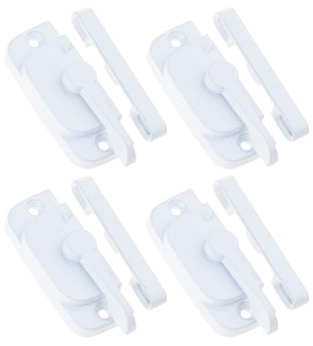 Cerradura Práctica De Marco Ventana Corredera Accesorio Práctico Para Cerradura Deslizante Aleación Aluminio Resistente Vertical Y Horizontal 4 Uds.