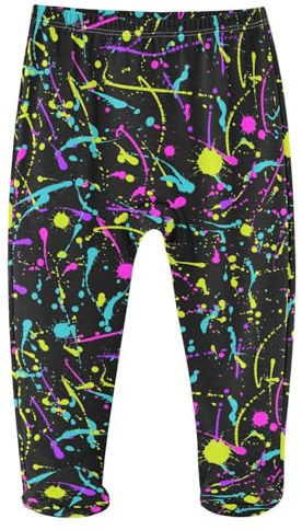 JHKKU Neon Splash Baby Boys Footed Pants Cotton Infant Tights Casual Bottoms Crawling Pants 3M