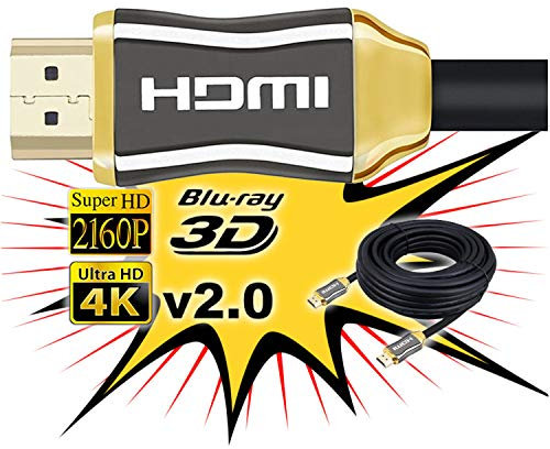 Unicview Cavo HDMI 2.0 da 20 metri 4K Ultra HD Marca Ultra HD | Full HD 1080p/4K Ultra HD 2160p/3D/ARC e CEC | Tripla schermatura compatibile con TV I Proiettore I PS5 I Xbox