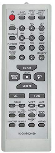 N2QAYB000139 Télécommande Remplacer pour Panasonic HiFi System SC-AK750 | SA-AK750