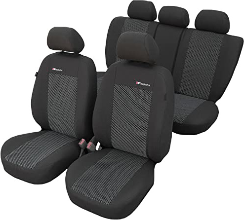 ERJOT Autobezüge Sitzbezüge Auto Komplett Universal Autositzbezüge Schonbezüge (ANR) Exclusive Grau