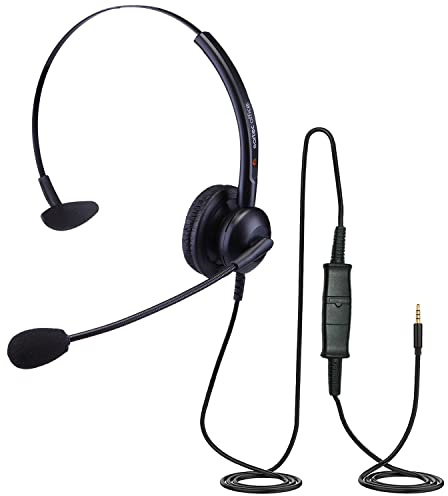 eartec office Headset für Yealink W73H W73P DECT-Mobilteil, HD-Sound, geringes Gewicht, Geräuschunterdrückung, Mikrofon, Einzelohr, EAR308 QD002A