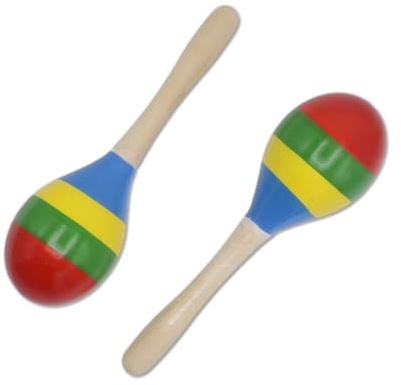 Cheerock 2 Stück Holz Maracas Set Latin Salsa Rumba Shaker Hand Percussion Rasseln für Rhythmus und Musik machen, ideal für Bands, Ensembles, Klassenzimmer und Partys