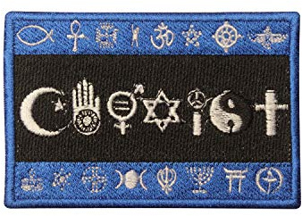 Coexist Länderflaggen-Logo-Aufnäher, bestickt, zum Aufbügeln, Aufnäher, Emblem