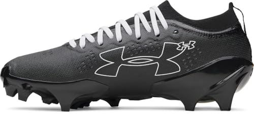 Under Armour Men's Blur Pro Football Cleats, (004) Black/Black/White, 11, US