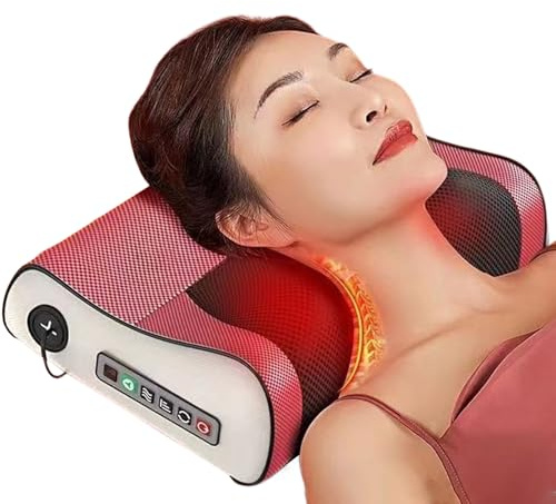 Zqkimzi Cuscino Massaggiante | Massaggiatore Elettrico Per Spalle Con Funzione Piedi,Dispositivo Ergonomico Riscaldante per Schiena Ideale per Scrivania Letto Auto Viaggi Casa Compleanno Natale Festa