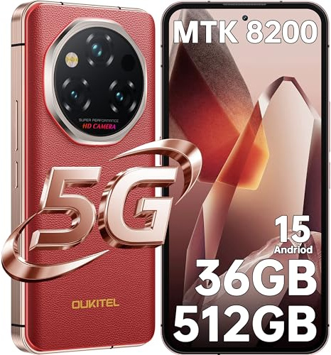 OUKITEL WP210 Telephone Portable Incassable Android 15-36Go+512Go 108 MP+32 MP AMOLED FHD+ 6,7 120Hz Smartphone Incassable 8800 mAh(45W), 5G/Dual SIM/OTG/GPS/NFC/Digital sous écran/Face ID - Rouge