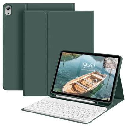 Funda con Teclado para iPad 9,7 Pulgadas 6.ª generación (2018), 5.ª Gen (2017) y Air 2 (2014). Teclado Bluetooth Desmontable inalámbrico con Funda con Soporte lápiz para iPad Pro 9,7