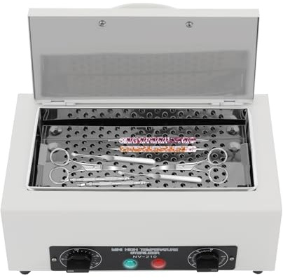 Heißluft Sterilisator 2 L Reiniger für Nagelstudio, Desinfektionsgerät Maschine mit Timer bis 220℃, Reinigungsgerät Box für Kosmetik Maniküre Pediküre Metall Werkzeuge