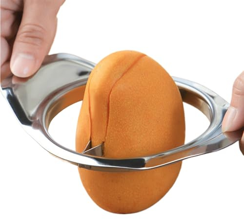 Woalopted Mango skärverktyg, mangourkärningsverktyg, mangoskärare, gruvborttagningsverktyg, mangourkärnare av rostfritt stål, kreativa köksverktyg, skalare för kök