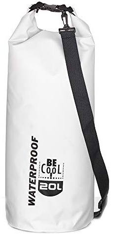 Isolierte wasserdichte Kühltasche in weiß - Family, Reise, Sport, Lifestyle, Fashion und Shopping tauglich. Für Kosmetik, Medizin, Picknick, Schule, AusflügeØ 23 cm, H: 68 cm, 20 L Volumen