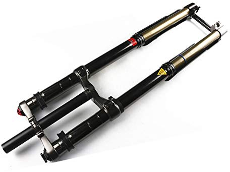 Z-LIANG Travel 203mm Axle 20mm Downhill Mountain Bike Air Suspension Fork Dual Brake Steerer tube 28.6 mm (1.13 inch) 1-1/8 (Color : USD 8)