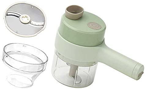 Nicfaky 4 in 1 Handheld Electric Vegetable Cutter Set Mini Wireless Electric Garlic Masher Food Choppers and Dicers