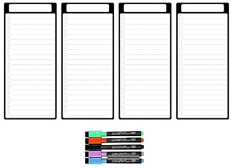 Einkaufsliste, Whiteboard, To-Do-Liste, Tagesplaner, Whiteboard, To-Do-Liste, magnetisch, trocken abwischbar, Aufgabenliste, für Kühlschrank, weiße Liste