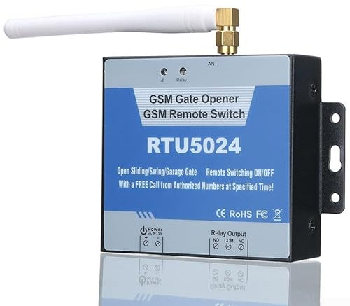 Oceanlend Apriporta GSM, interruttore remoto GSM, con testo SMS, tempo relè programmabile, apriporta con controllo a quadrante GSM Rtu5024, BVO2B9TL91T00KFS16L2H