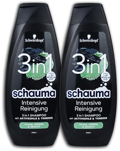 2 er Pack Schauma 3in1 Shampoo Intensive Reinigung 2 x 400 ml