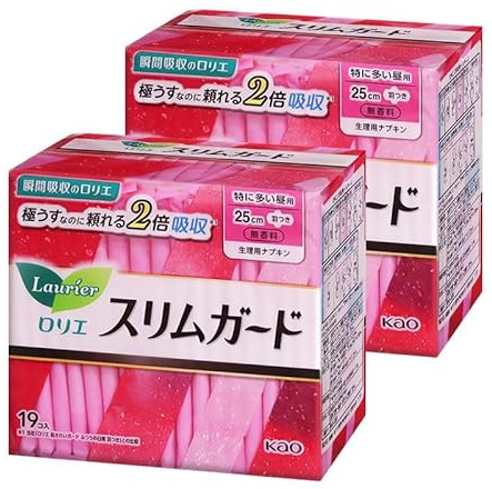 HHOBJIA 2 PCS Laurier Speed+ SlimGuard Long Hours Day Use - 38 Pads