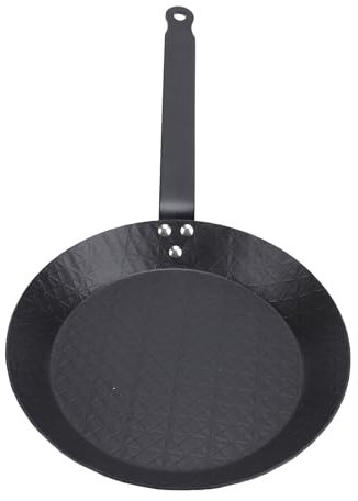 Partita para Freír de Acero Al Carbono, Sartén Fácil de Limpiar con Resistencia Al Calor con una Manija Cómoda y Cómoda Manija Compacta para el Interior (28CM)
