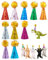 YUEXNKO Mini Chapeau Cône, 10 Pièces Chapeau Cône Fête,Mini Chapeaux Anniversaire, Chapeaux Party Déco avec Pompons
