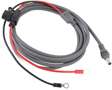 Marhynchus Cavo di Alimentazione CC Satellitare, Lunghezza 6,6 Piedi con Scatola Fusibili 30 A e Rame 18 AWG per la Configurazione di un'antenna Parabolica Mini