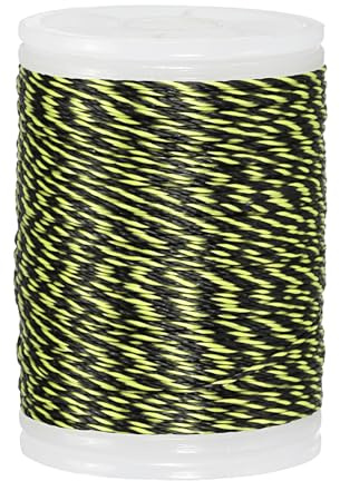 QUARKZMAN Recurve Bogensehne Wickelfaden 120 Yard / 110 M Gelb/Schwarz | Bogenschießen, Nylon, Bogensehne Für Recurve Bogen Compound Binden Visier Nockpunkt