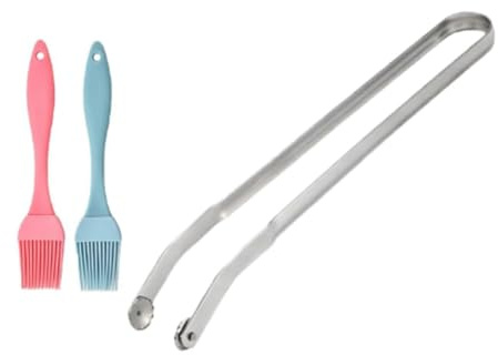 Ounfhtrttk 1 Pinzas para Girar Salchichas, Pinzas para Cocinar en Cocina, Pinzas para Barbacoa para Asar, Pinzas para Parrilla de Salchichas para Barbacoa, Pinzas de Cocina con Manejar