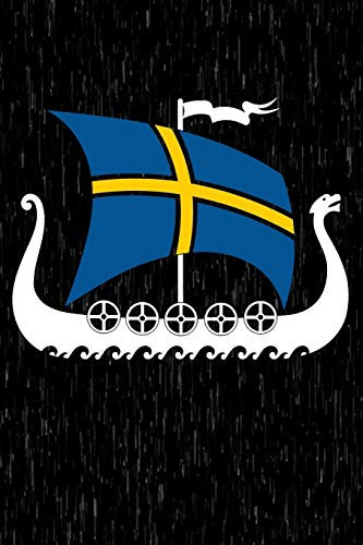 Viking Ship Sweden: Viking Mythology Valhalla Odin & Valknut Lined Journal