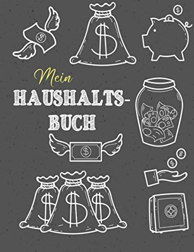 Mein Haushaltsbuch: Rechnung Tracker für Meine Finanzen | Finanzkontrolle | Haushaltsplaner | Haushaltsbuch | Platz für private Notizen | Schwarzes Design