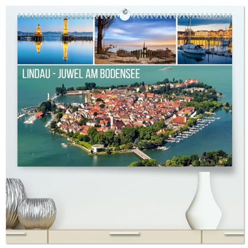 Lindau - Juwel am Bodensee (hochwertiger Premium Wandkalender 2026 DIN A2 quer), Kunstdruck in Hochglanz: Willkommen in Lindau - wo Erholung und Entdeckung aufeinandertreffen (CALVENDO Orte)