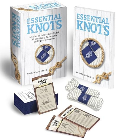 Essential Knots Kit: Includes Instructional Book, 48 Knot Tying Flash Cards and 2 Practice Ropes (Arcturus Leisure Kits)
